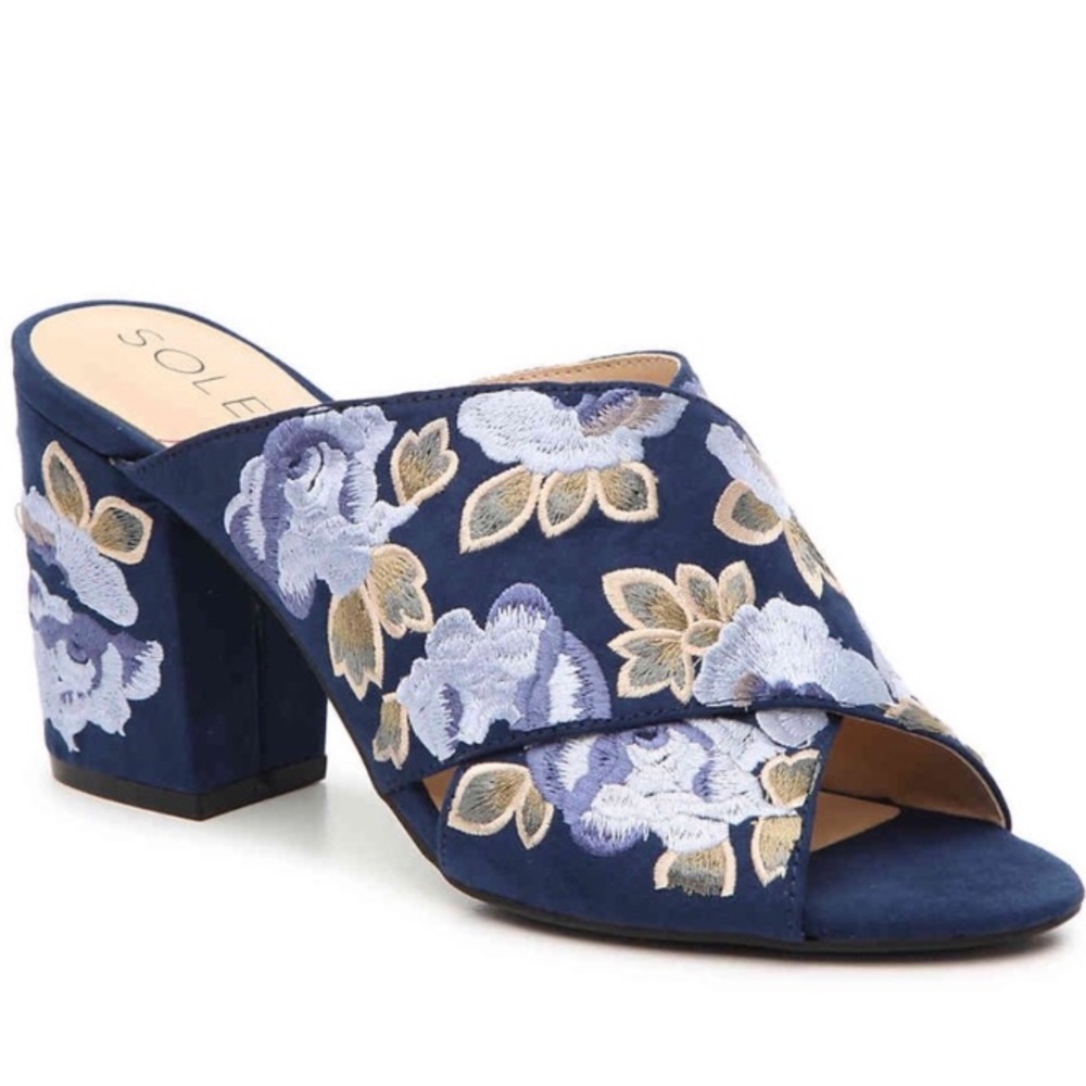 Sole Society 11 Navy sandals Luella EUC